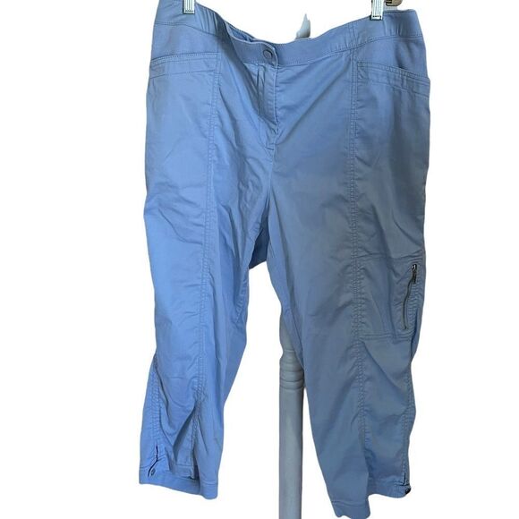 Zenergy by Chico’s Blue Cargo Pants, 2.5 or Medium, 10 - Picture 1 of 5